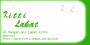 kitti lakat business card